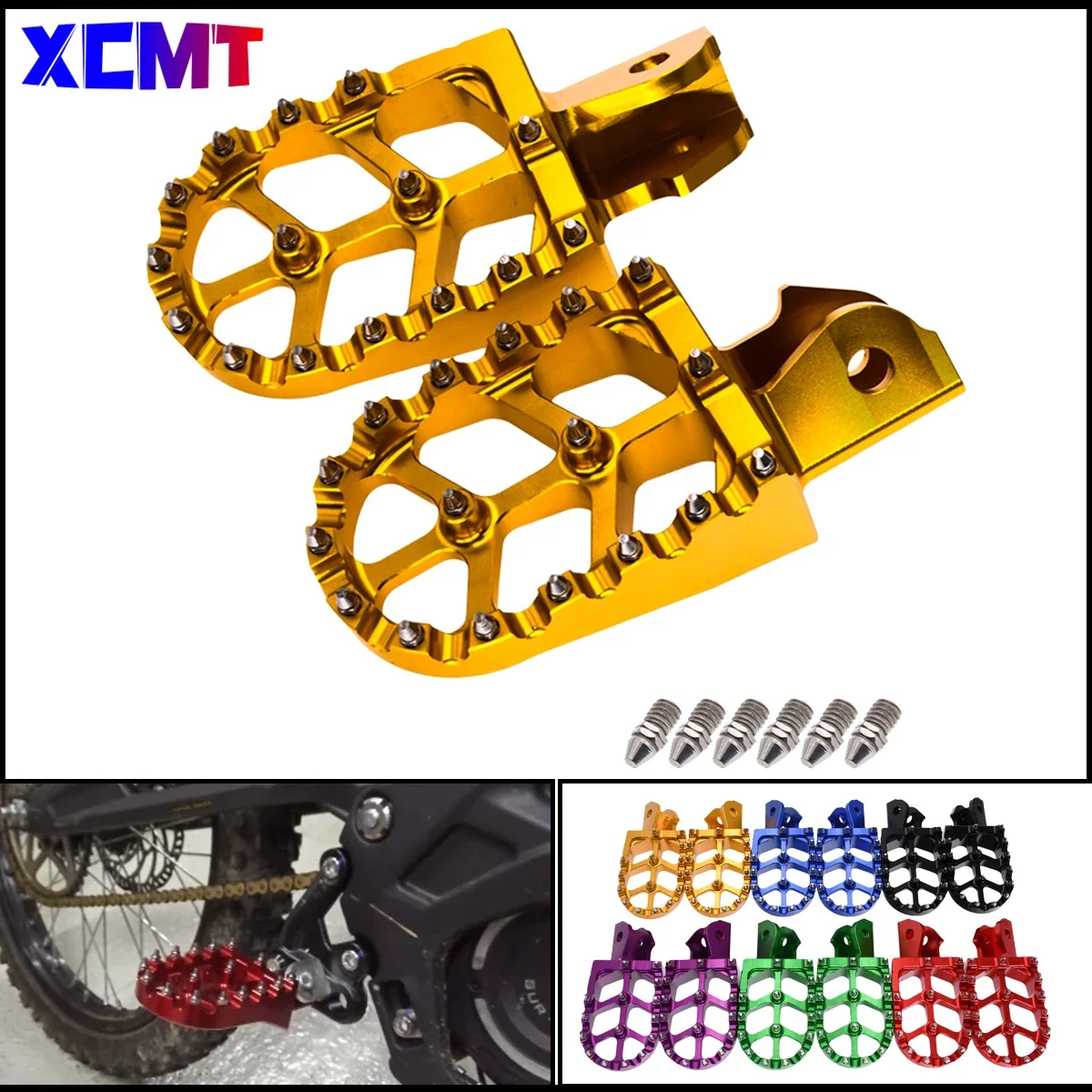 Electric Motorcycle CNC Aluminum Foot Pegs Rests Pedals Footpegs Bracket For Sur Ron Surron Sur-Ron Light Bee X & Light Bee S