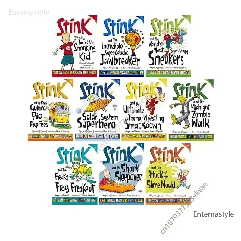 Books ofStink Series 10 Volumes! Little Judy Moody Children's Enlightening English Picture Book Story Books for Kids English
