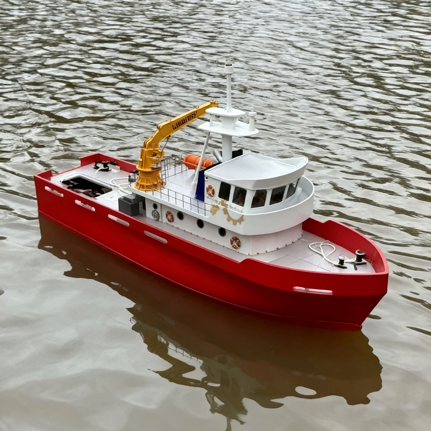 

1/36 RC Ships 100cm Remote Controlled Large Workboat 3D Printed with Exquisite Details RC Workboat Model Kit Ship Toy