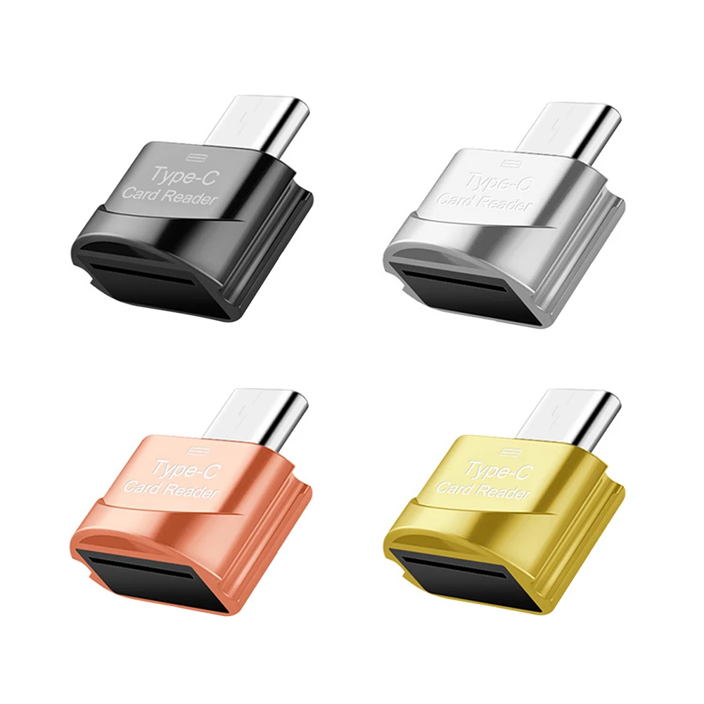 Mini lector de tarjetas tipo C, lector de tarjetas TF tipo c, adaptador OTG USB 3,1, lector de tarjetas para teléfonos móviles y portátiles, adaptador USB