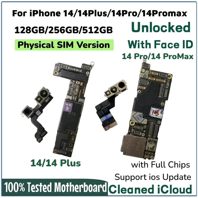 Fully Tested Well Motherboard For iPhone 14 Pro Max 14 Plus With
