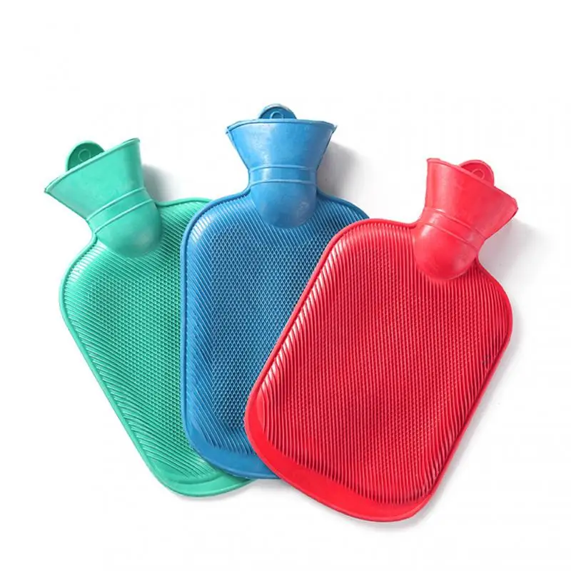 500/1000ML Thick Hot Water Bottles Winter Warm for Girls Women Pain Relief Bed Hand Feet Hot Water Bag Color Random