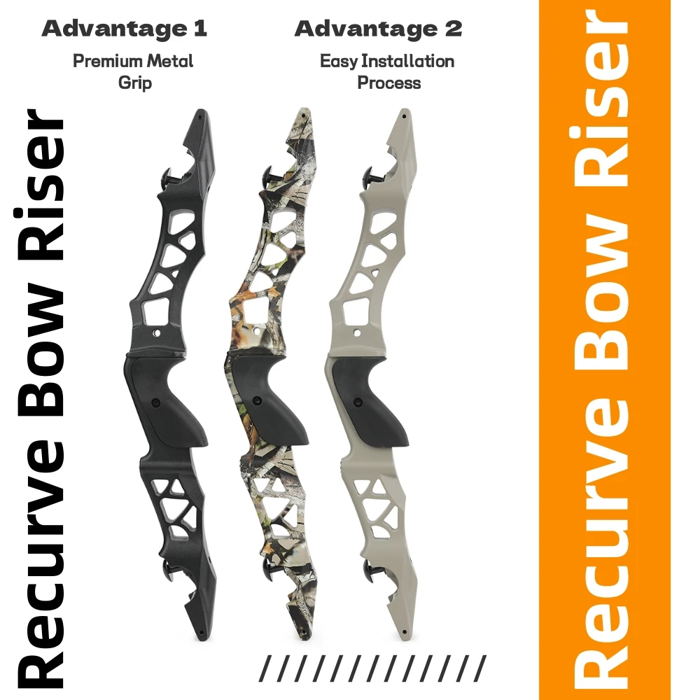 

Рукоятка для рекурсивного лука 21 дюйм (ILF) - из алюминиевого сплава, разборная конструкция, для правой руки, для аксессуаров и охоты