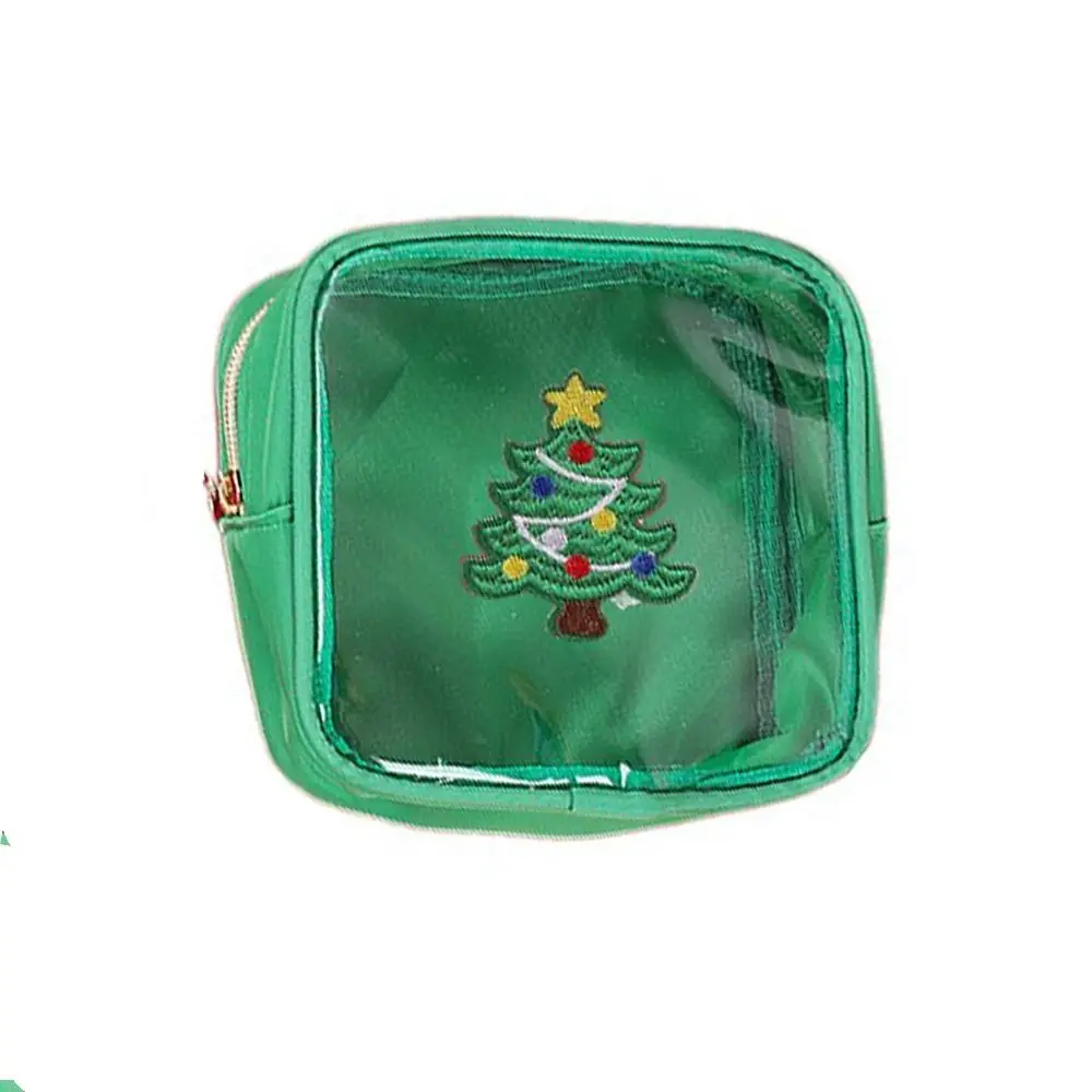 

Gift Creative Christmas Clear Travel Bags Cartoon Waterproof Christmas Toiletry Bags PVC Portable Cosmetic Zipper Pouch Girls