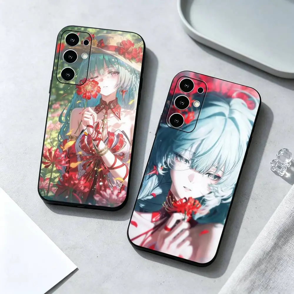 Wuthering Waves Game Phrolova Stylish Phone Case Black Silicone Soft For Samsung S25,S24,S21,S22,S23,S30,Ultra,S20,Plus,Fe,Lite
