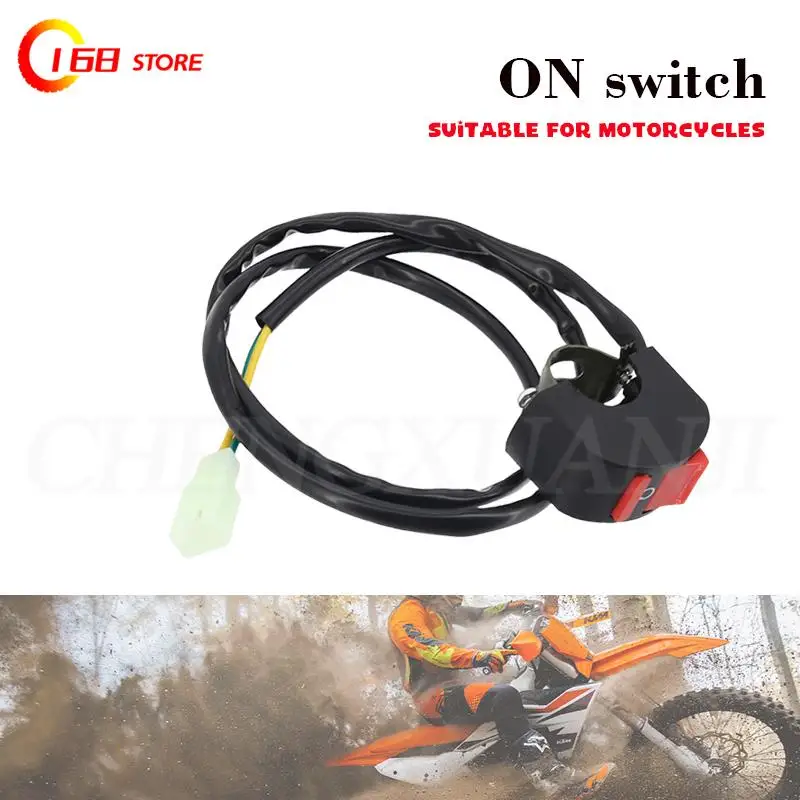 Universal Motorcycle Handlebar Flameout Switch ON OFF Button for Moto Motor ATV Bike DC12V/10A Black