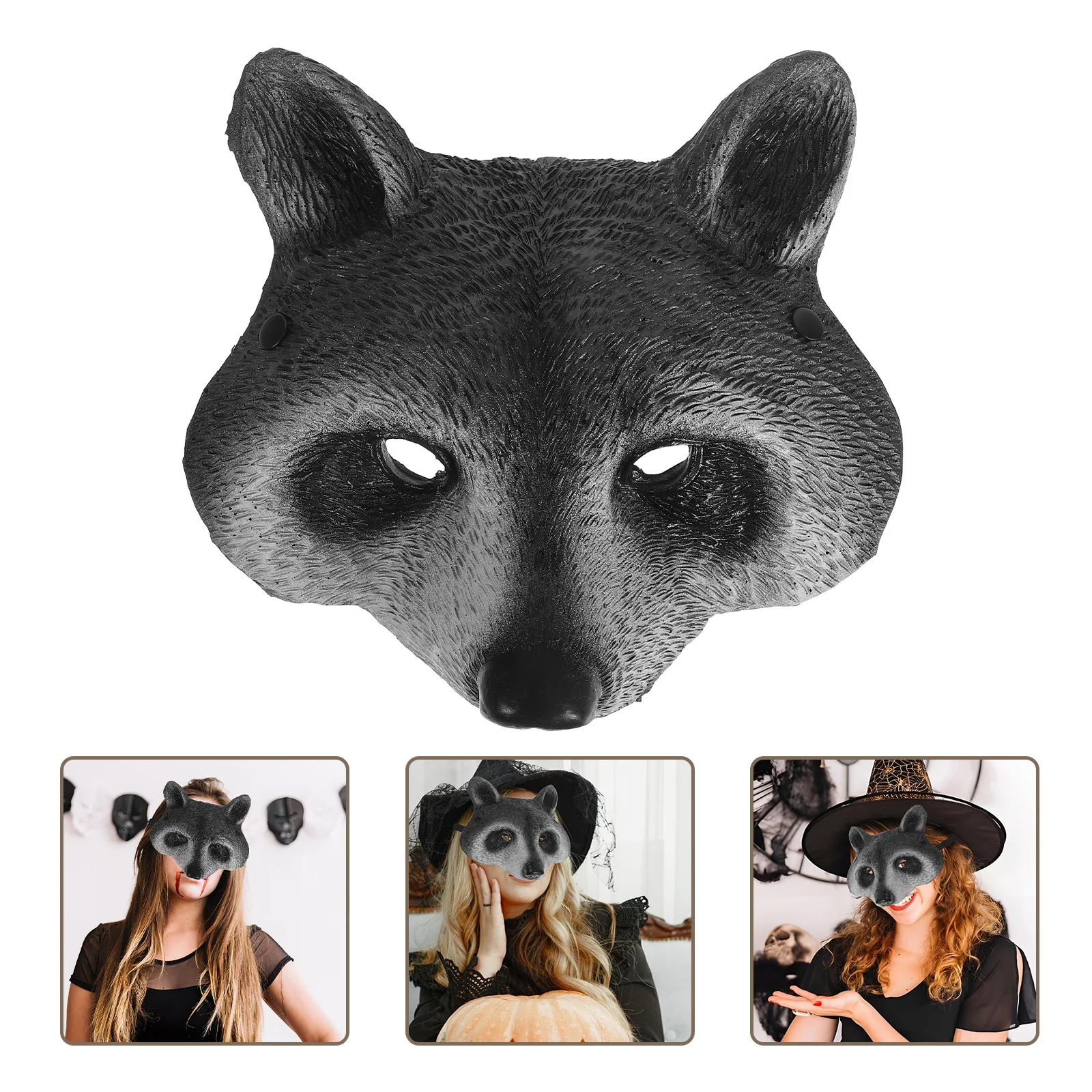 

Маска енота на Хэллоуин, реалистичная маска для лица животного, японский стиль для косплея, маскарада, карнавала, косплея