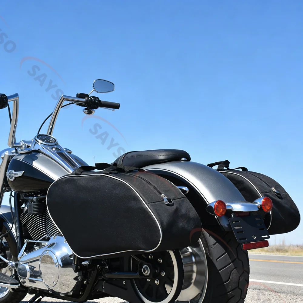 Motorcycle Saddle Bag Luggage Rack Liner Saddlebag For Touring Road King Electra Ultra Tour FLTR FLHX 1993+