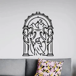 Doors of Durin Wall Decal Vinyl Gandalf Moria Gate Fairy Wizard Wall Sticker Book Lover Gift Magic Decor Home Decor Mural S314