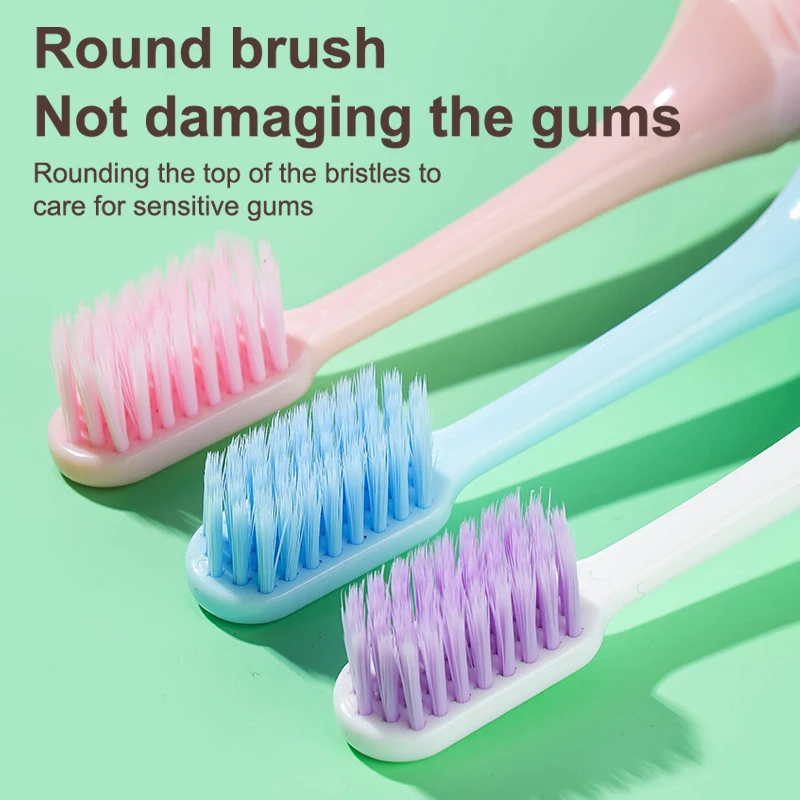 

3Pcs Travel Toothbrush Foldable Portable Small Dental Brush Adult Soft Toothbrush Candy Colors Cleaning Tooth