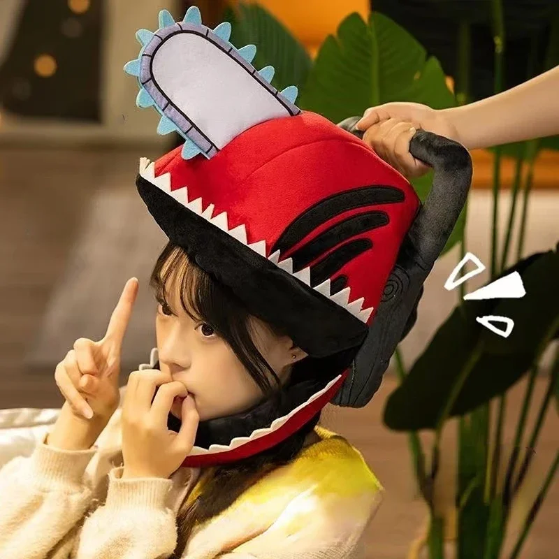 

Аниме бензопила человек Pochita косплей Pluche Speelgoed теплый Hoofd Bacledingen аниме Perifere Hoeden Хэллоуин карнавал вечерние платье