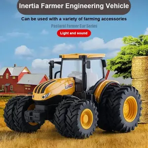 Landwirtschafts Traktoranhänger Transportfahrzeug, Simulation Agrarmaschinen, Trägheitstechnik, Spielzeugautojunge, Geschenk, neu, 1:24 8 Hauptverkaufstraktor Kinder - №6