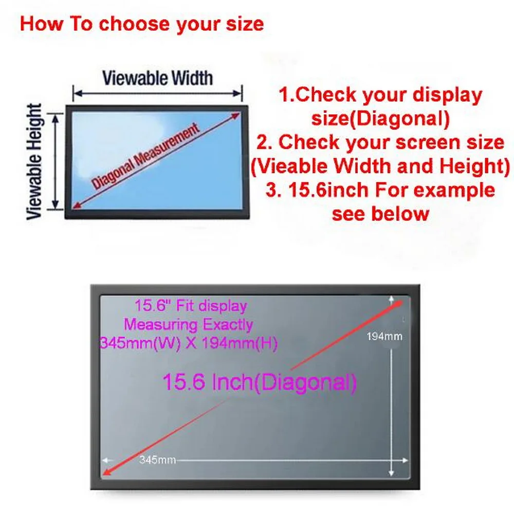 Privacidade Protetor de Tela Filtro Para Laptop 14 15.6 12.5 13 16 17 polegada Notebook PC Computador Anti-spy/peep Filme Matte À Prova D' Água