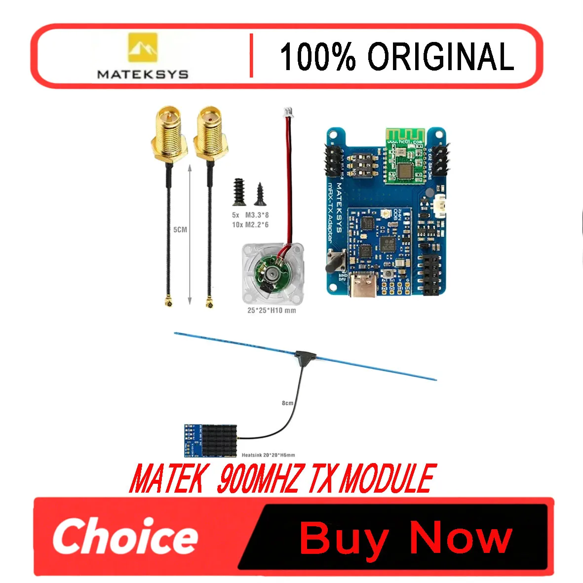 MATEK MATEKSYS MLRS MAVLINK 900MHZ TX MODULE KIT MR900-30-TX / MLRS MAVLINK 900MHZ RECEIVER MR900-30-RX For long Range RC Parts