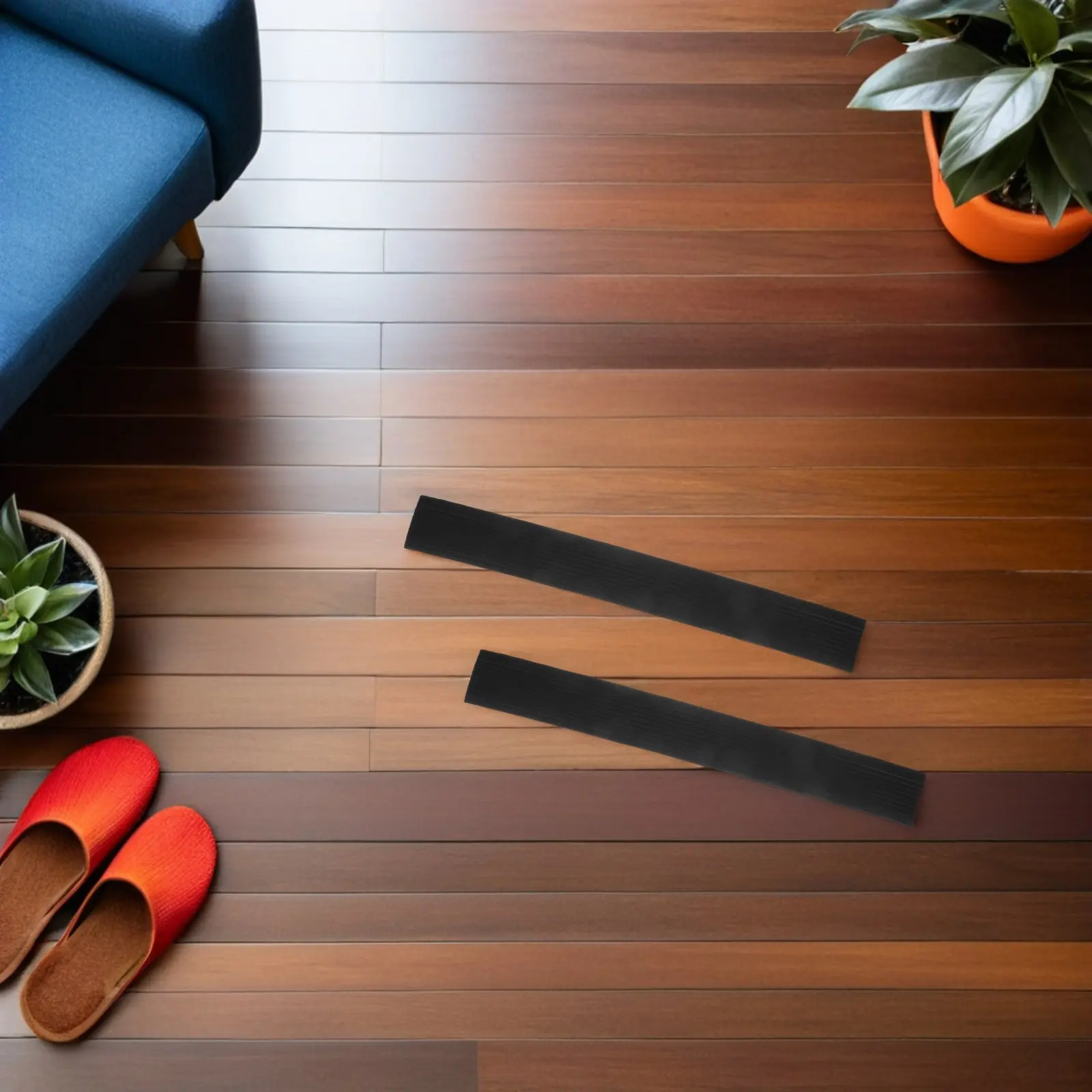 

2Pcs Rubber Robot Vacuum Ramp Pad Smooth Slope Threshold Mat for Indoor Outdoor Use Strong Grip Floor Transition Strip