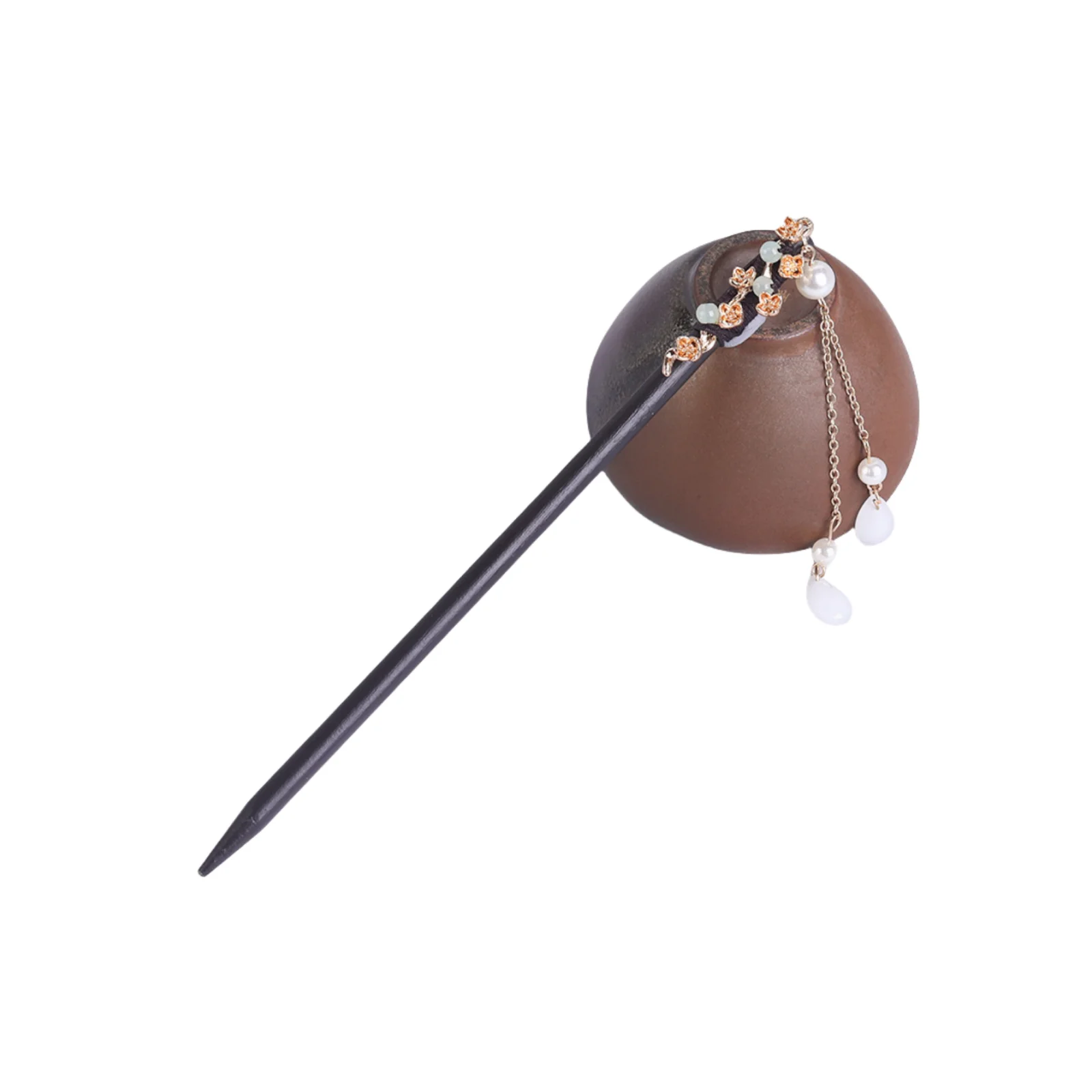 1PC Wooden Hairpin, Ancient-style Hair Accessory with Tassels, Step-shake Hairpin, Hanfu Hair Ornament, Qipao Accessory