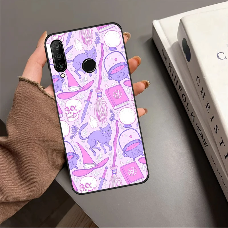 Funda de colores Pastel Goth Witchy para Huawei Nova 11i 8i 3i 5T 9 10 SE Y60 Y61 Y70 Y90 P40 Lite P60 P30 Pro P Smart 2019