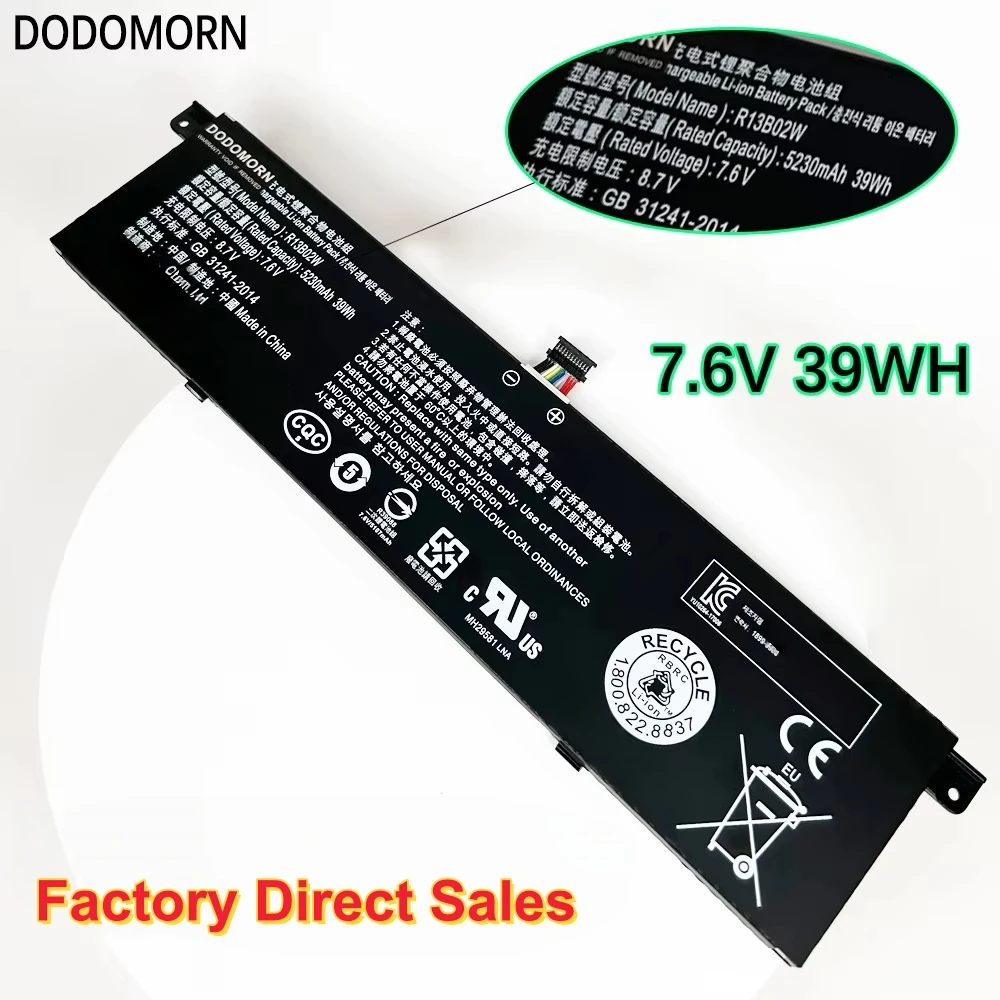 Factory Direct R13B01W R13B02W Laptop Battery For Xiaomi Mi Notebook Air 13.3