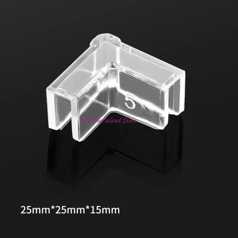 4 piezas Bordes vidrio peces Bordes a prueba choque Protector Protector acrílico transparente multifuncional HX6C