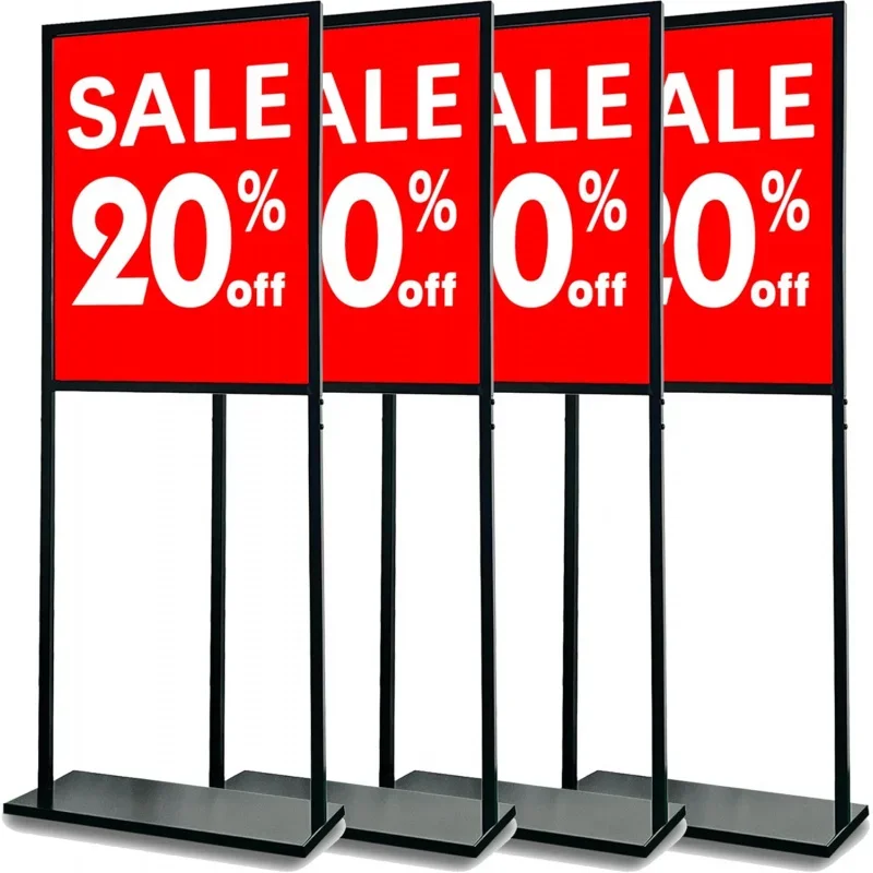 Height Adjustable Floor Stand Poster, Double-sided Sign Holder Flor , 65 inches (ONLY) (5 UNITS)