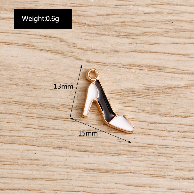 Tusember 10 Stück zufällig gemischte Emaille-Anhänger mit Schleifenmotiv für Taschen und Schuhe, für die Schmuckherstellung, Ohrringe, Halsketten, DIY-Armbänder und Zubehör – Detail 11