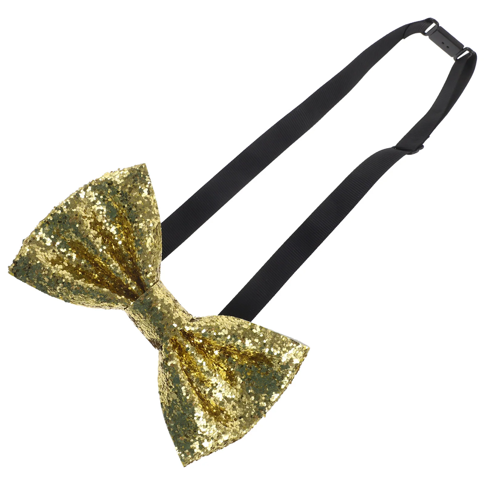 Groom Bow Tie for Wedding Bowtie Glitter Powder Golden Mens Sequin Bridegroom