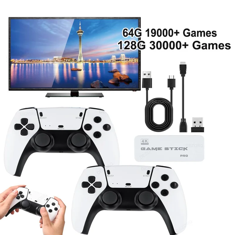 

Retro Game Consola M15 Pro Plus Nostalgic Wireless TV HD 4K Video Handheld Game Player Console Built in 20000+ Games for PS1