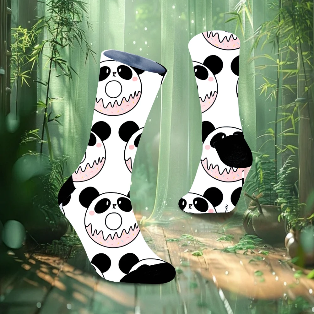 Calcetines deportivos con estampado de animales de cerveza para hombre y mujer, medias divertidas y divertidas de estilo Hip Hop, Skateboard y Panda, novedad de 2024