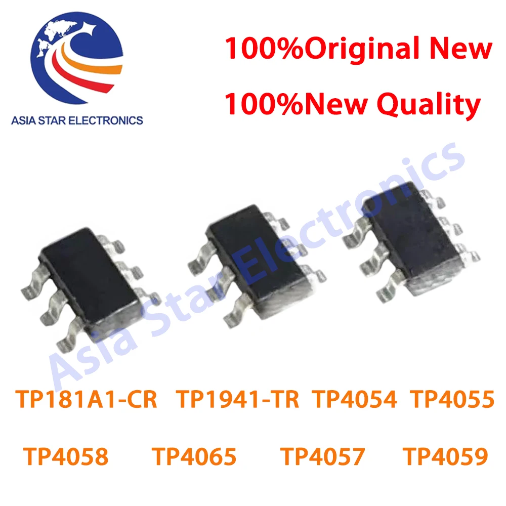 5PCS TP181A1-CR TP1941-TR TP4054 TP4055 TP4058 TP4065 TP4057 TP4059 4054 4055 4058 4065 4057 4059 1941-TR SOT23-5/6