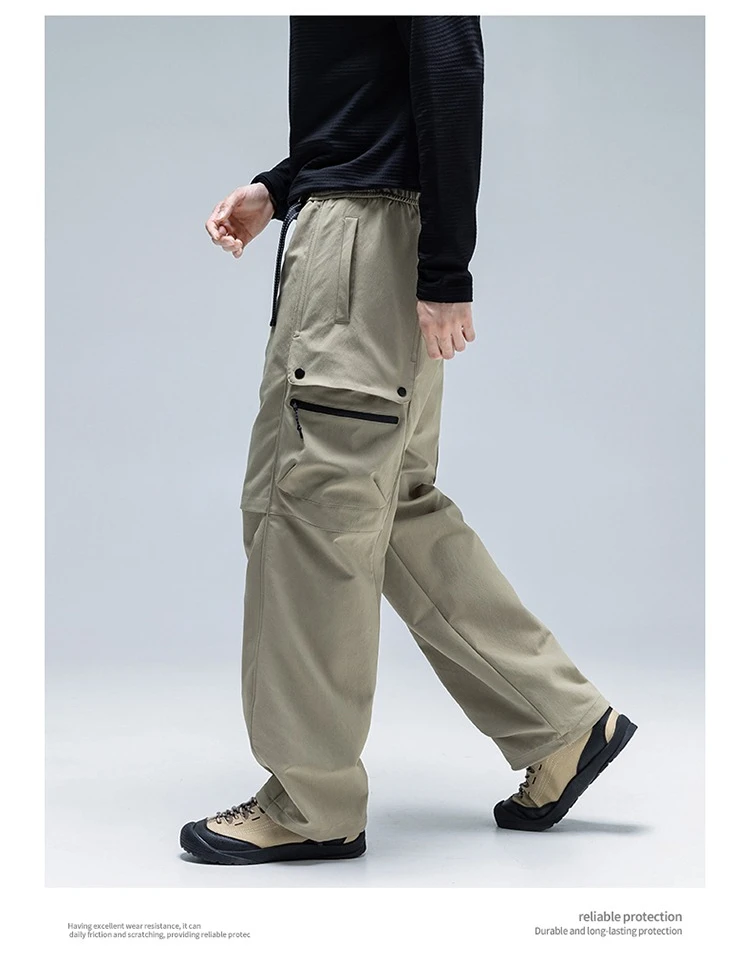 Unisex Teflon Wasserdichte Softshell-Hose - Fluoridfreie, wasserabweisende, schnelltrocknende Wanderhose mit verstellbaren Bündchen – Detail 7