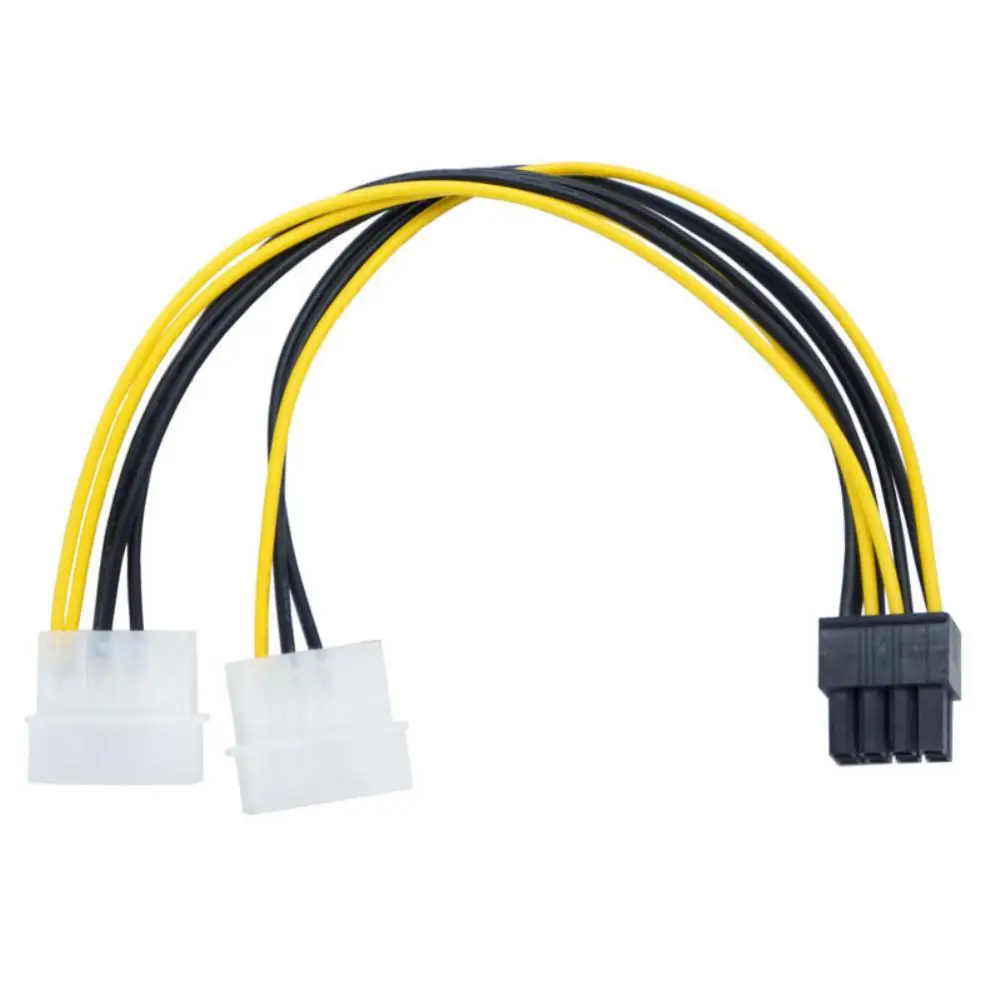 1~10PCS 18cm 8Pin to Dual 4Pin Video Card Power Cord 180W Y Shape 8 Pin PCI Express To Dual 4 Pin Molex Graphics Card Power