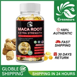 Greensure Maca Root Capsules | 4000mg | 60/120 Caps | Red Yellow Black Maca Root | Superfood | Non-GMO, Gluten Free Supplement