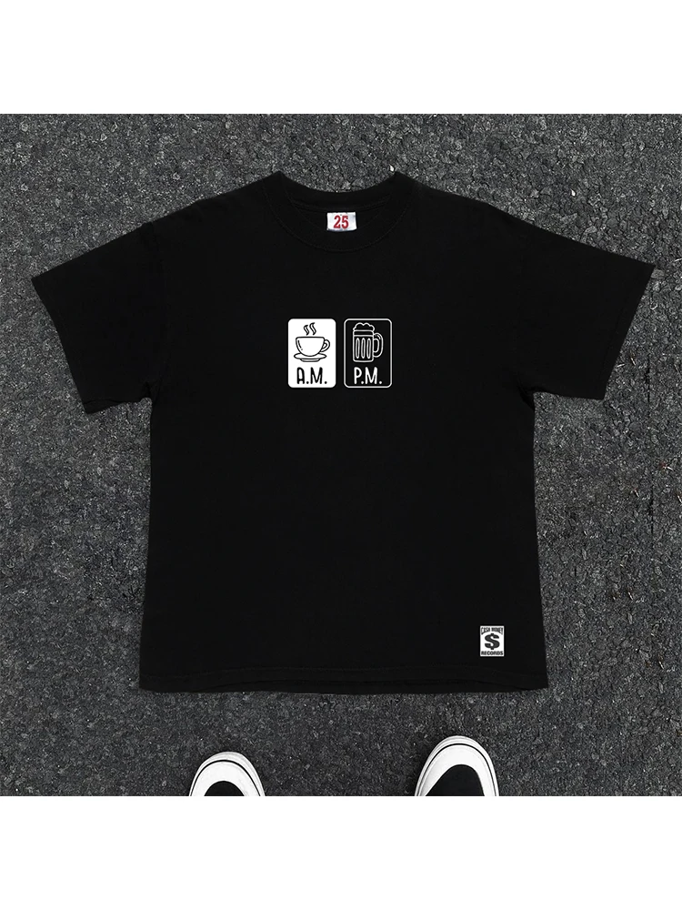Creative Design Short Sleeve T-Shirt Keep Your Mind Awake Unisex Youth Fashion Cotton Polyester Blend Summer Wear