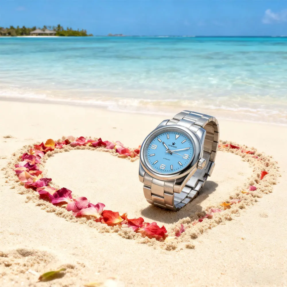 Relógio masculino 39mm nh35 movimento mecânico automático clássico e elegante mostrador luminoso vidro de safira relógio personalizado masculino