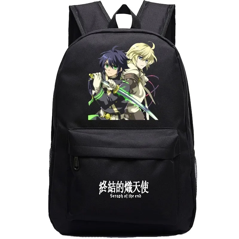 

Последний серафим, рюкзак, 31×45×18cm Black, Seraph of the end, Anime, student Gifts, Backpacks, Girls Boys