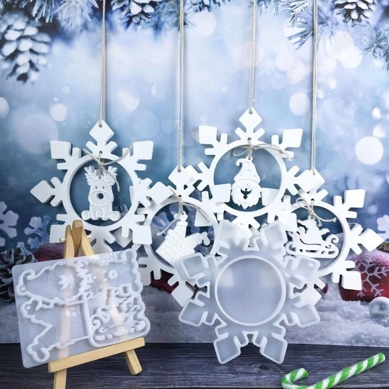 

Силиконовая подвеска для снежинки рождественская елка висящая аксессуары
