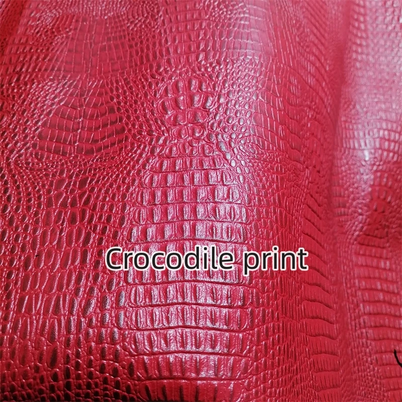 1.1mm Red Alligator Grain Cowhide.  First Layer Leather.Real Leather Fabric.  Hand-Made DIY For Styling Bags.Full-Sheet Cutting