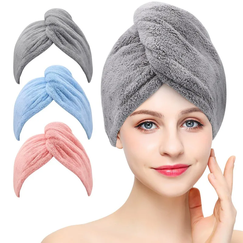 Turban Head Wrap Bathing Tools Microfibre After Shower Hair Drying Wrap Womens Girls Ladies Towel Quick Dry Hair Hat Cap Pink