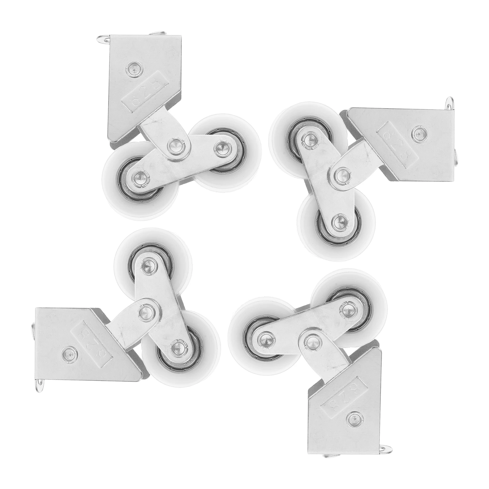 

4 Pcs Door Wheels Aluminum Alloy Smooth Operation Sliding Door Pulley Window Roller Bearings Hardware Accessories