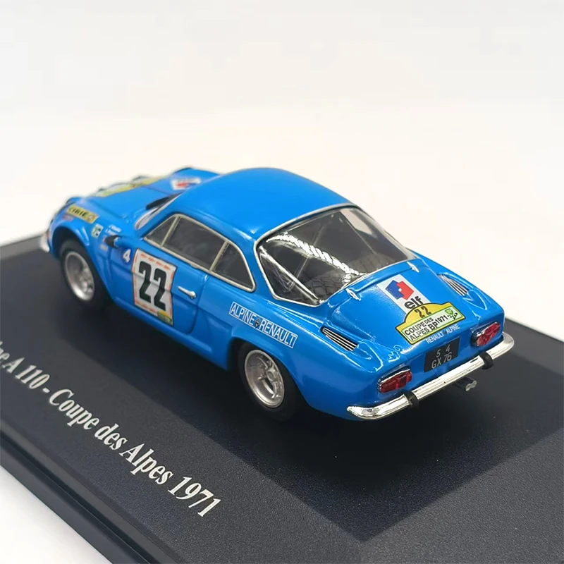 1:43 Scale Alpine A 110-Coupe Des Alpes 1971 Simulation Alloy Car Model Static Display Collectible Toy Gift Souvenir Decoration