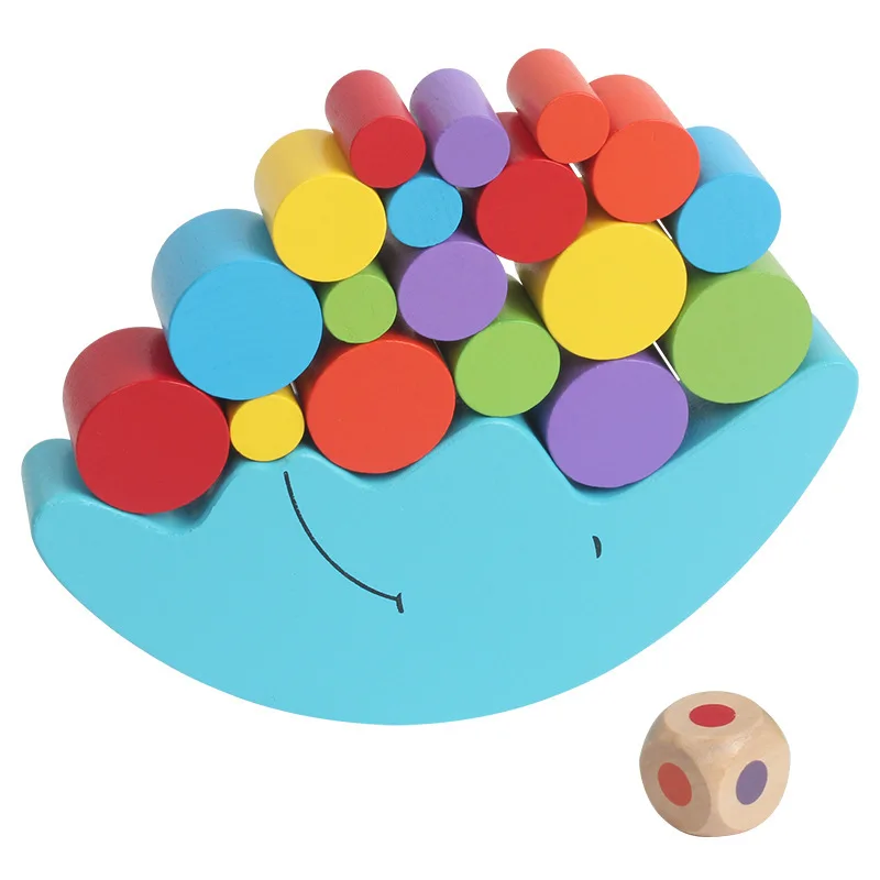 Kids Wooden Toys Moon Star Stacking Balancing Games Educational Toys for Children Building Block Baby Children Balance  Toys