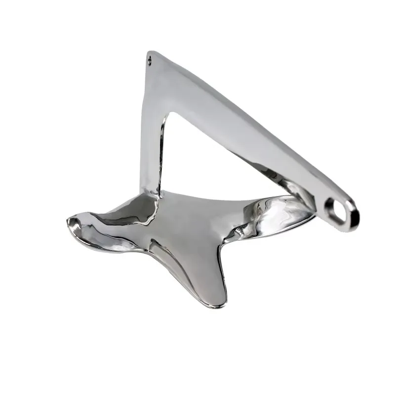 Stainless steel marine anchor, mirror polished, corrosion resistant, suitable for yachts/sailboats/fishing boats