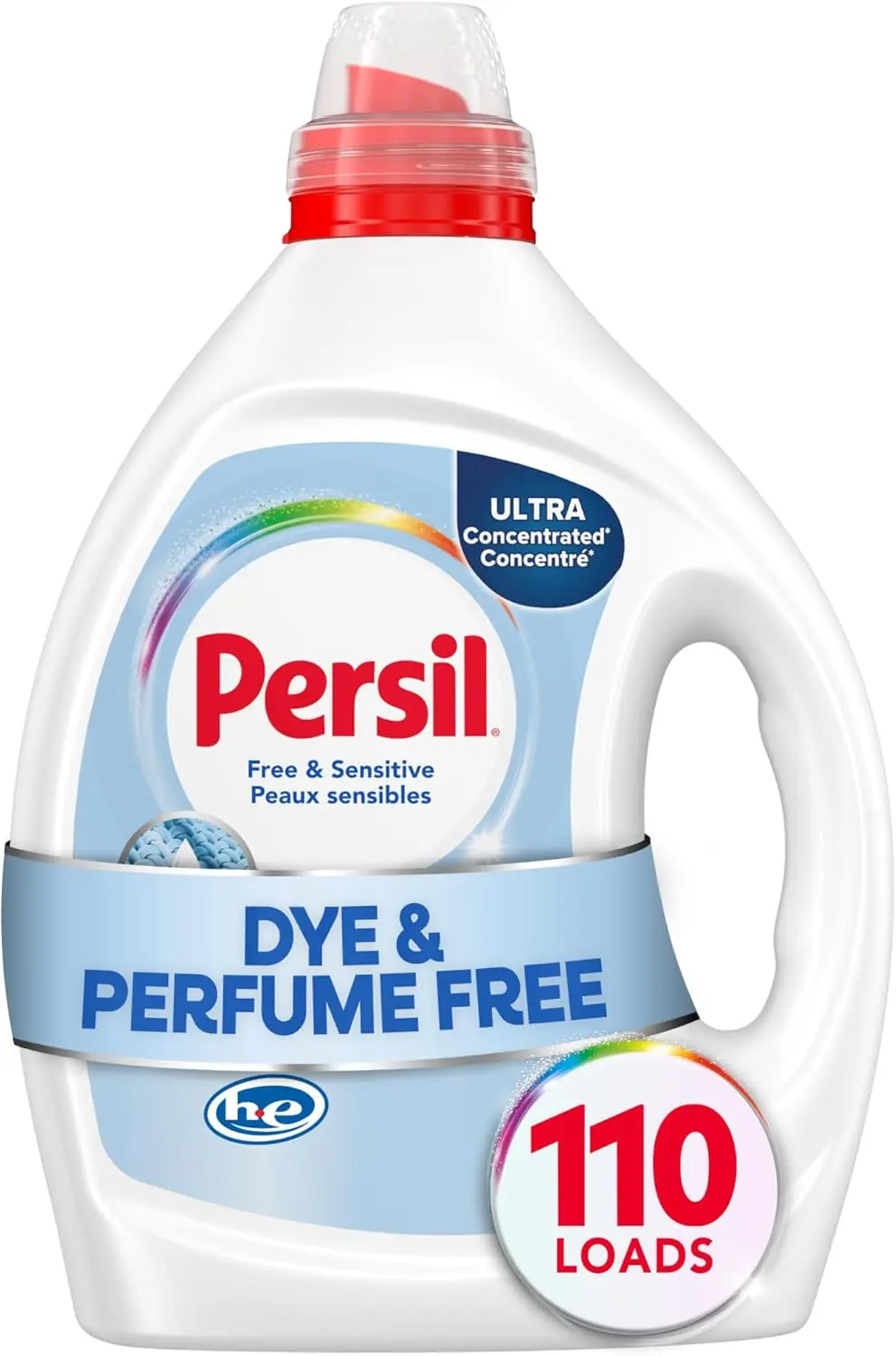 

Unscented Hypoallergenic Liquid Laundry Detergent for Sensitive Skin, Ultra Concentrated, 82.5 fl oz, 110 Loads
