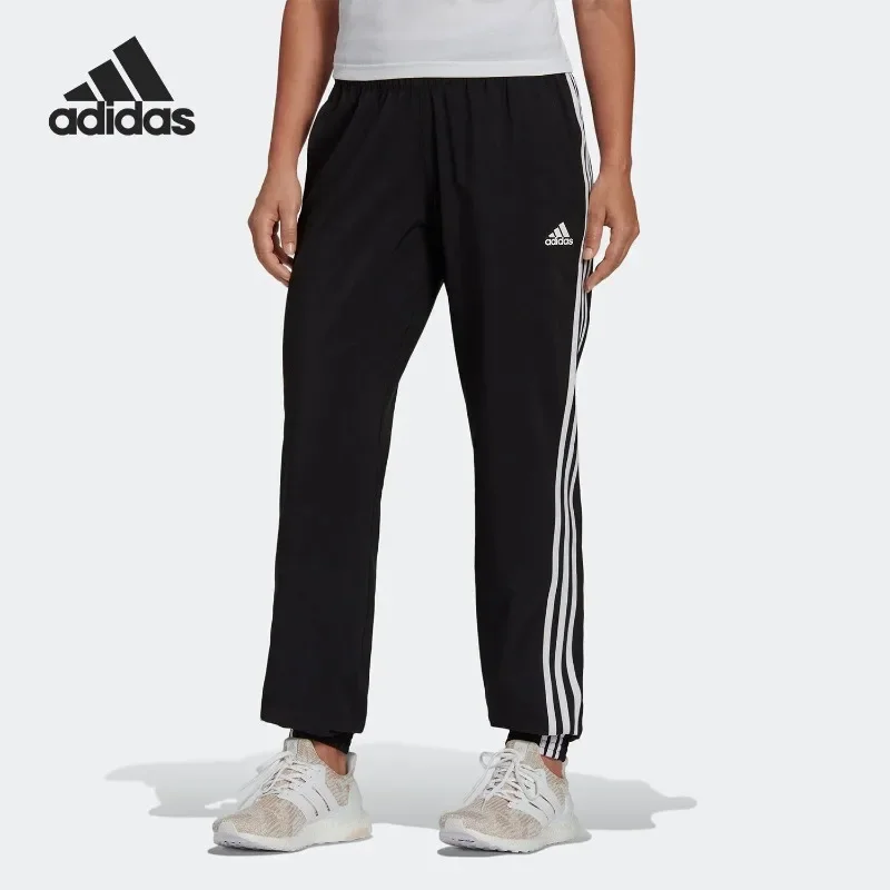 Adidas Sweat Wicking Drawstring Waist Loose Fit Slant Pockets Marathon TrousersH59081