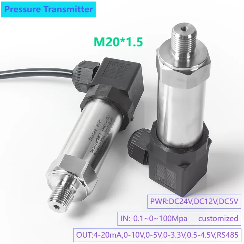 

M20*1.5 pressure transmitter hydraulic 1Mpa 1.5Mpa 5Mpa 8Mpa 15Mpa pressure sensor for water gas oil liquid pressure transducer