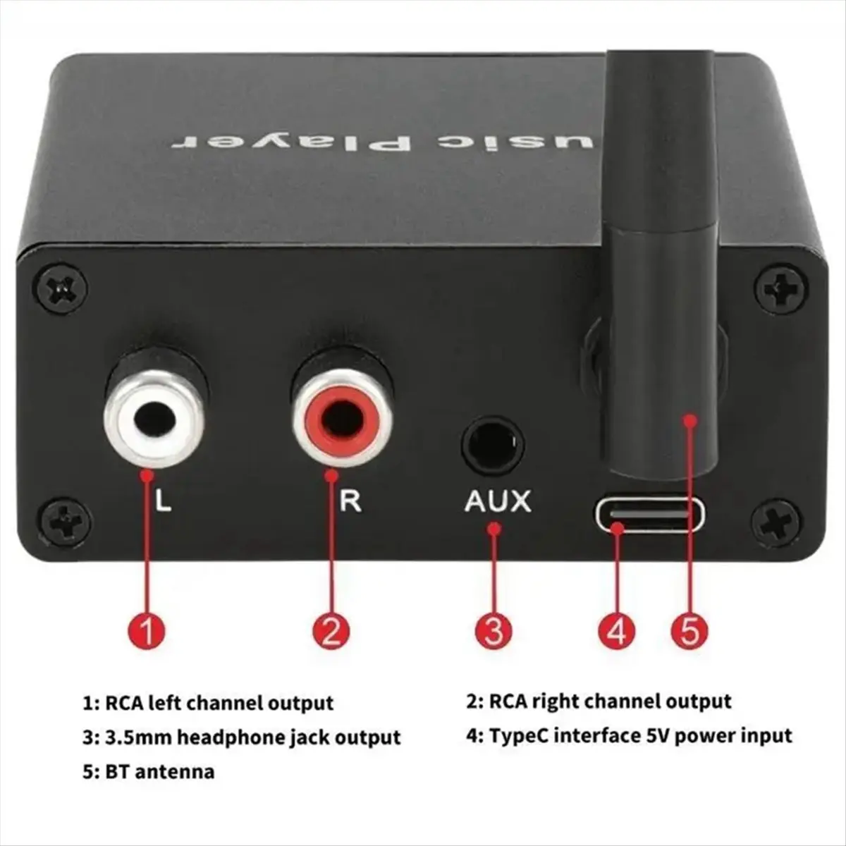 Old Amplifier Upgrade Bluetooth Receiver Version 5.3 U Disk Music Playback Audio Conversion Decoding Audio Adapter