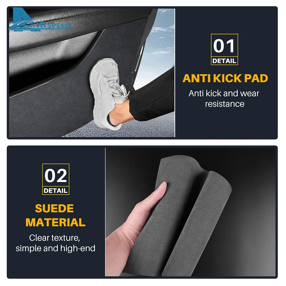 Suede Car Door Anti-kick Pad For Mazda 3 Axela BP 2019 2020 2021 2022 2023 2024 2025 LHD RHD Leather Carbon Mat Protect Interior view 5