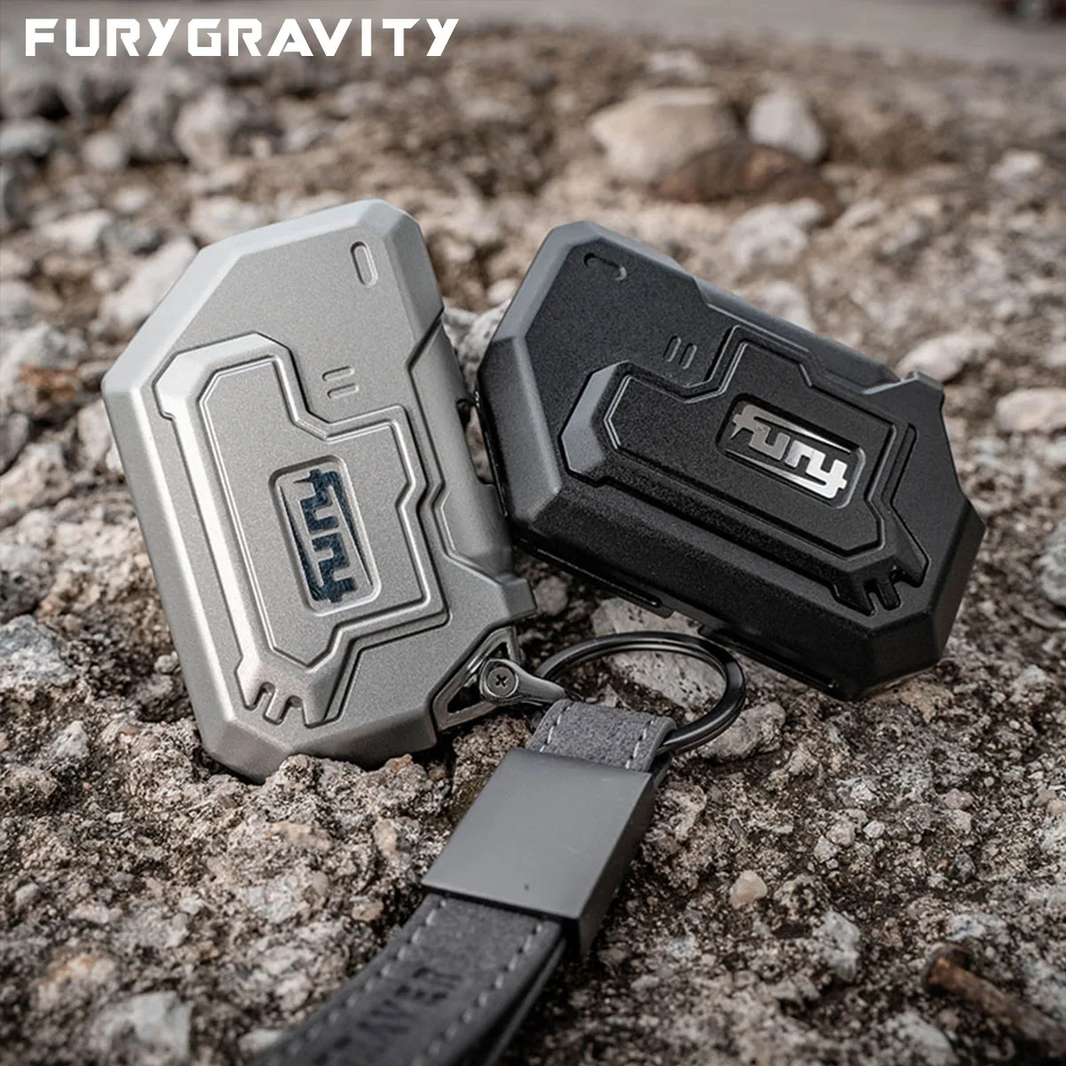 FURYGRAVITY Guscio chiave "Wake Up" in lega di alluminio-magnesio CNC - Per Jeep JL/JT Rubicon/Sahara/Gladiator
