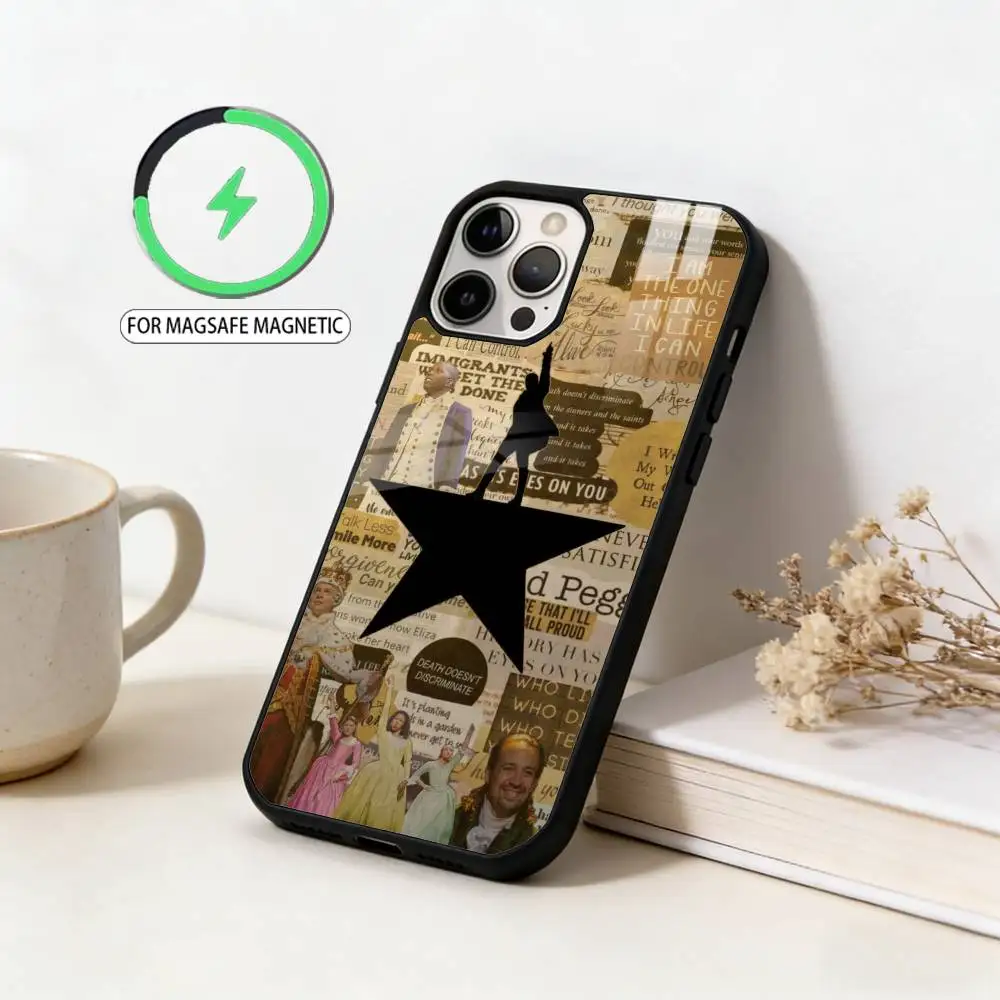 حافظة هاتف هاميلتون-موسيقية-أغاني آيفون 17,16,15,14,13,12,11 Plus,Pro Max Magnetic للشحن اللاسلكي Magsafe #2