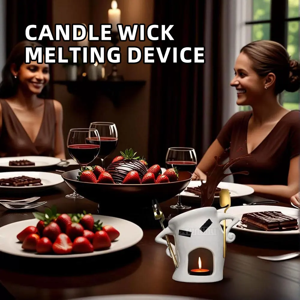 Ceramic waist jar chocolate melting furnace cheese cheese heating cup